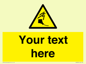 Custom warning kite flying near powerlines